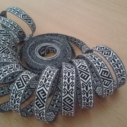 several metres of trim coiled into a shell shape.